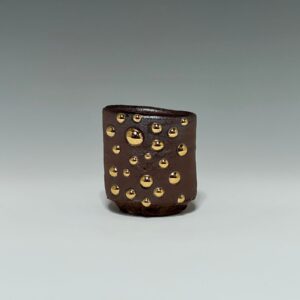 桑田 卓郎　焼〆金彩点滴小垸ぐい呑